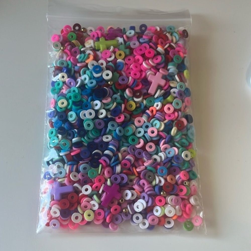 Poly clay & cross beads